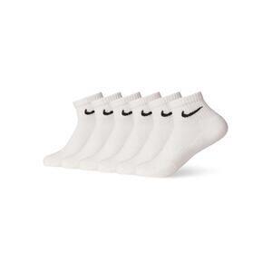 NWT Nike Unisex Everyday Cushioned Training Ankle Socks (6 Pairs), White, Large